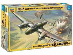 Модель сборная ZVEZDA Пикирующий бомбардировщик ПЕ-2, 1:48