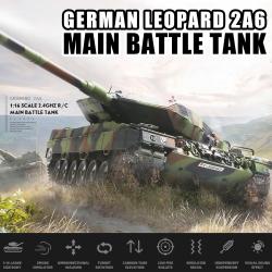 Радиоуправляемый танк Heng Long Leopard 2 A6 Upgrade V7.0 2.4G 1/16 RTR - 3889-1Upg V7.0