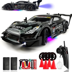 Радиоуправляемая машина для дрифта Huang Bo Nissan GTR R35 (свет, пар, 4WD 1:14) - RC-18A-1