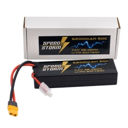Аккумулятор Speed Storm Li-Po 7.4V 50C 5200 mAh Hard Case разъем XT60 - SS-2S5200-50-XT60