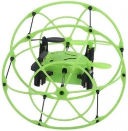 Радиоуправляемый квадрокоптер с защитной сеткой Green SkyWalker - HM1336-GREEN