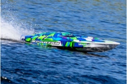 Радиоуправляемый катер TRAXXAS Spartan TSM (ready to Bluetooth module) Green с электродвигателем - TRA57076-4-G