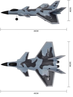 Радиоуправляемый самолет Fei Xiong J-20 RTF 2.4G - FX830-GREY