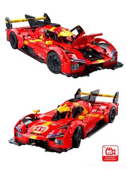Конструктор Cada Гоночный автомобиль Blazing Flame масштаб 1:8, 1518 элементов - C63008W