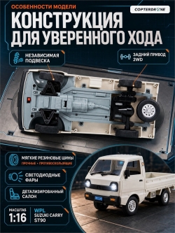 Радиоуправляемая машина грузовик WPL D12 Mini RTR масштаб 1:16 2WD 2.4G - WPLD-12MINI