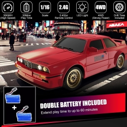 Радиоуправляемая машина для дрифта CS Toys BMW M3 1:14 (4WD 2.4Ghz фары + сменные колеса) - DC777A