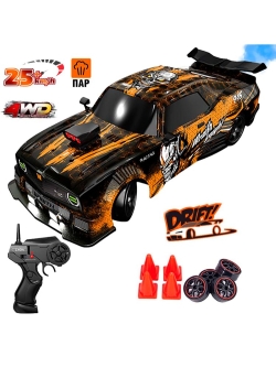 Радиоуправляемая машина для дрифта HB Ford Mustang (4WD, свет, пар, акб, 1:16) - SC16A17