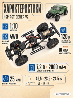 Радиоуправляемый краулер HSP RGT Defier 4WD 1:10 - EX86100JC-V2-R86299-3