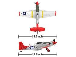 Радиоуправляемый самолет Volantex RC P51D Brushless 2.4G 4ch RTF - EXA76801RRBL