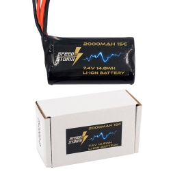 Аккумулятор Speed Storm Li-ion 18650 7.4V 2000 mAh разъем XT30 - SS-2S2000-XT30