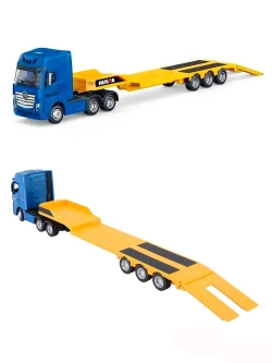 Металлический грузовик трейлер HUI NA TOYS масштаб 1:50 - HN1730-YELLOW
