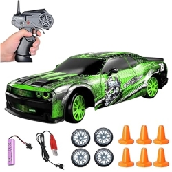 Радиоуправляемая машина для дрифта Dodge (19 см, 15 км/ч, сменные колеса, фишки) - SC24A25