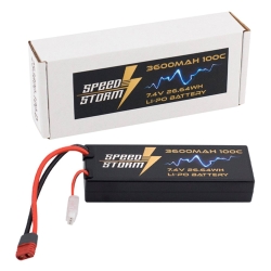 Аккумулятор Speed Storm Li-Po 7.4V 100C 3600 mAh Hard Case разъем T-plug (Deans) - SS-2S3600-100-D