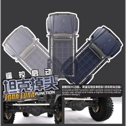Радиоуправляемая модель трофи Yikong 4107 PRO V2 crawler Patrol Y60 (Navy blue) 4WD ARTR масштаб 1:10 2.4G - YK-4107PRO-V2-NB
