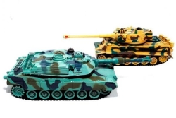 Радиоуправляемый танковый бой (Abrams M1A2PK США + GERMAN TIGER Германия) 2.4GHz - ZG-99823
