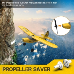 Радиоуправляемый самолет Volantex RC Sport Cub 400мм (желтый) with Gyro 3ch RTF 2.4G - EXA76114R