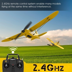 Радиоуправляемый самолет Volantex RC Sport Cub 400мм (желтый) with Gyro 3ch RTF 2.4G - EXA76114R