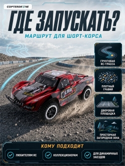 Радиоуправляемый шорт-корс трак Remo Hobby Truck 9emu 4WD RTR 1:10 2.4G - RH1021-RED
