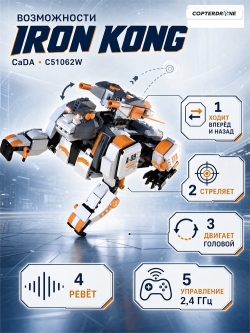 Робот-конструктор на радиоуправлении CADA Iron Kong C51062W