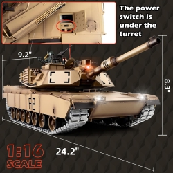 Радиоуправляемый танк Heng Long US M1A2 Abrams Pro V7.0 масштаб 1:16 RTR 2.4G - 3918-1Pro V7.0