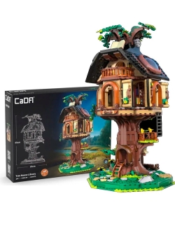 Конструктор CaDA библиотека в домике на дереве (1808 деталей) - C66013W