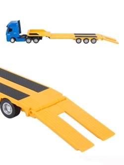 Металлический грузовик трейлер HUI NA TOYS масштаб 1:50 - HN1730-YELLOW
