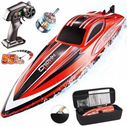 Радиоуправляемый катер HJ toys / HongXunJie Chasing Waves PRO с сумкой (41 см, 55 км/ч, Brushless) - HJ818PRO-RED-BAG