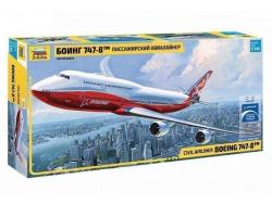 Модель Сборная ZVEZDA Пассажирский авиалайнер Боинг 747-8, 1:144