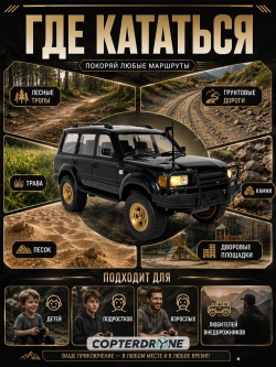 Радиоуправляемый внедорожник WPL Land Cruiser LC80 4WD - WPLD-54-BLACK