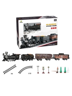Детская железная дорога Fenfa с паром, свет, звук - 1613A