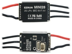 Бесколлекторный регулятор Hobbywing EZRUN MINI28 (30A-80A, 1/28) влагозащищённый - HW-30101300