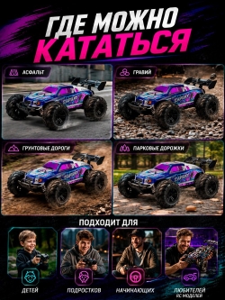 Радиоуправляемый внедорожник Suchiyu Rapidly 4WD 1:16 - SCY-16101-PURPLE