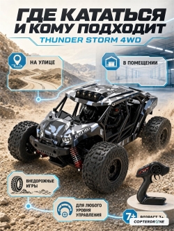 Радиоуправляемая машина Zegan Thunder Storm 4WD 36 КМ/Ч 1:18 - HS18331