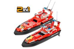 Радиоуправляемый конструктор Flytec V102 Катер 2 в 1 2.4G RTR, 159 элементов - Flytec-V102