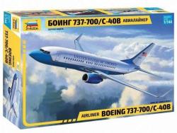 Модель сборная ZVEZDA Авиалайнер Пассажирский Боинг 737-700 С-40B, 1:144