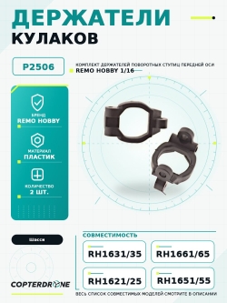 Держатели поворотных кулаков для Remo Hobby 1/16 P2506