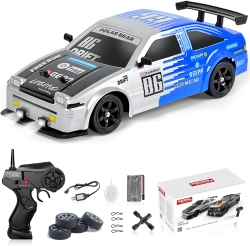 Радиоуправляемая машина для дрифта HB Toyota AE86 (4WD, свет, пар, акб, 1:16) - SC16A07-1