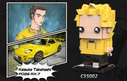 Конструктор CaDA фигурки героев Initial-D: Keisuke Takahash, (170 деталей) - C55002W