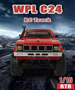Радиоуправляемый краулер WPL Military Truck Buggy Crawler RTR 4WD масштаб 1:16 2.4G - WPLC-24-Red