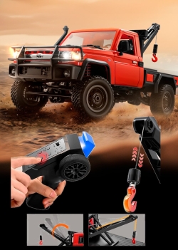 Радиоуправляемая машина MN MODEL, внедорожник с лебедкой Land Cruiser 1:12, 2,4 ГГц, RTR, 4WD - MN-82T-RED