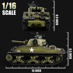 Радиоуправляемый танк Heng Long U.S. M4A3 Sherman Upg V6.0 1:16 - 3898-1Upg V7.0