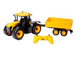 Радиоуправляемый трактор фермерский Double Eagle JCB с прицепом 2.4G масштаб 1:16 - E360-003
