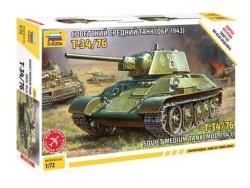 Модель Сборная ZVEZDA Советский танк Т-34/76 (сборка без клея), 1:72