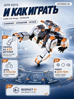 Робот-конструктор на радиоуправлении CADA Iron Kong C51062W