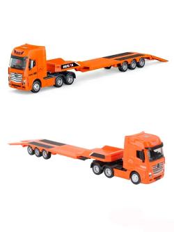 Металлический грузовик трейлер HUI NA TOYS масштаб 1:50 - HN1730-ORANGE