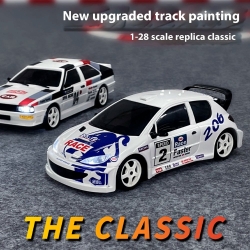 Радиоуправляемая машина для дрифта LD RC масштаб 1:28 4WD 2.4G Peugeot 206 WRC - 2802PRO White