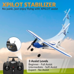 Радиоуправляемый самолет Volantex RC Sport Cub 500мм (синий) 2.4G 4ch LiPo RTF with Gyro - EXA76104RB