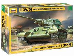 Модель Сборная ZVEZDA Советский средний танк Т-34/76 (обр. 1942 г.), 1:35