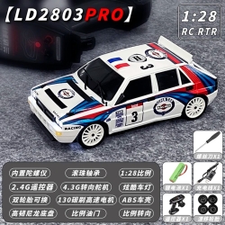Радиоуправляемая машина для дрифта LD RC масштаб 1:28 4WD 2.4G Lancia Delta HF - 2803PRO White