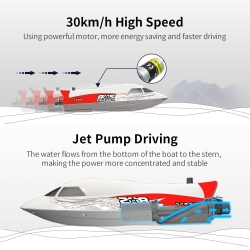 Радиоуправляемый катер Flytec V008 2.4G RTR с водометным двигателем